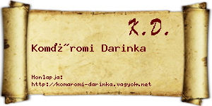Komáromi Darinka névjegykártya